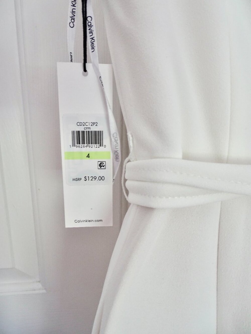 NWT Calvin Klein Women's Stretch Crop Wide Leg Jumpsuit - Picture 12 of 12